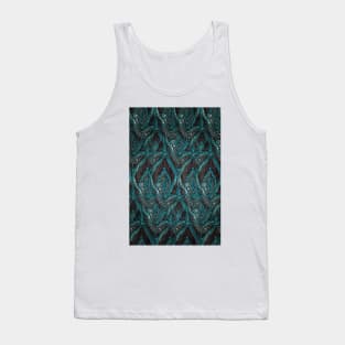 aBlack and turquise pattern Tank Top